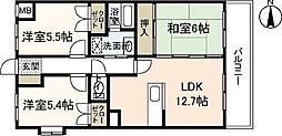 メゾンFS 3LDKの間取図画像
