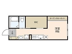 ベルハイム東栄 ワンルームの間取図画像