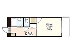 ピープルタウン八幡 1Kの間取図画像