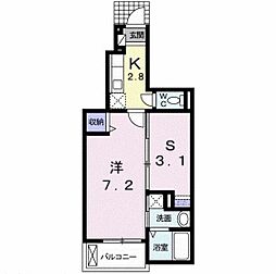 カーサジラソーレ 1SKの間取図画像