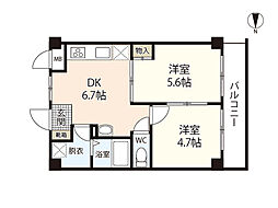 TomorrowZERO 2DKの間取図画像