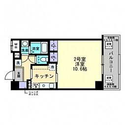 ディアメゾン十日市 1Kの間取図画像