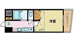 ナカシマビル 1Kの間取図画像