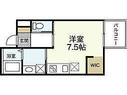 reve五日市 2階ワンルームの間取り