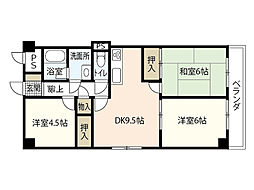 エコービル 3LDKの間取図画像