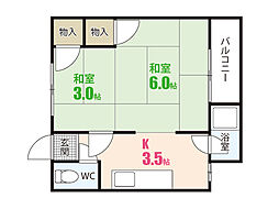 レジデンスコンフォート 2Kの間取図画像