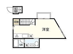 メゾンブランシェ ワンルームの間取図画像