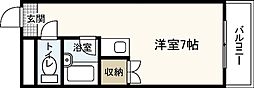 グランコートＹ 4階ワンルームの間取り
