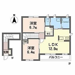 シャーメゾン・マーチ 2LDKの間取図画像