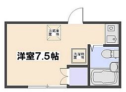 Uステージ五日市中央2 ワンルームの間取図画像