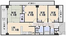 サンピア五日市 4LDKの間取図画像