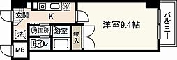 西広島ビレッジ 1Kの間取図画像