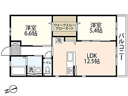 GroundWorks 2LDKの間取図画像