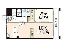 アーバンライフ黒川 1LDKの間取図画像