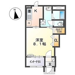 仮)スターテラスII五日市中央 1Kの間取図画像