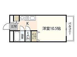 アルバパッソ ワンルームの間取図画像