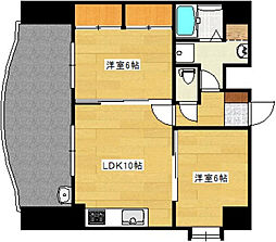 ニューズ弐番館 2LDKの間取図画像