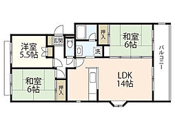 アネックス井口 3LDKの間取図画像