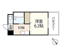ハイムエヌファイブ 1Kの間取図画像