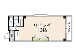 Yビル ワンルームの間取図画像