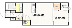 ボン・クレー和木 1SLDKの間取図画像