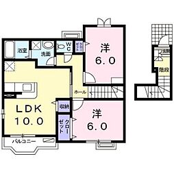 ファイン・ヒル 2LDKの間取図画像