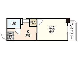 ハイライフ橋本町 1Kの間取図画像