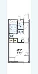 レオパレス楠 1Kの間取図画像