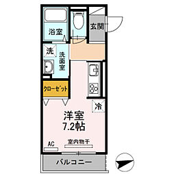 ドラークメゾン ワンルームの間取図画像