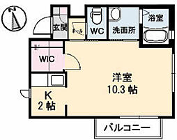 KentHouse ワンルームの間取図画像