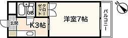 メゾン緑井 1Kの間取図画像