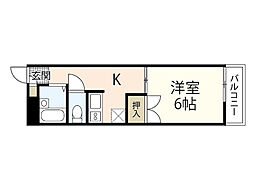 ラ・コント大塚 1Kの間取図画像