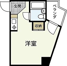横川アイティービル ワンルームの間取図画像