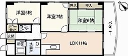 フルールナカガワ2 3LDKの間取図画像
