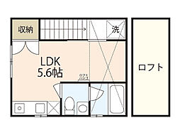CASACOZY ワンルームの間取図画像
