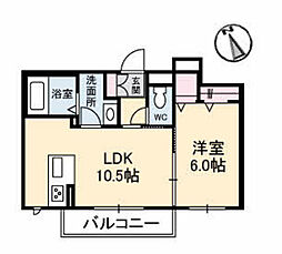 フォレナガーデン 1LDKの間取図画像
