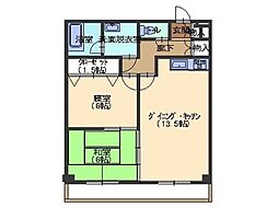 第3川崎ビル 1階2LDKの間取り