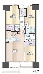 ルネ八王子トレーシア 3LDKの間取り