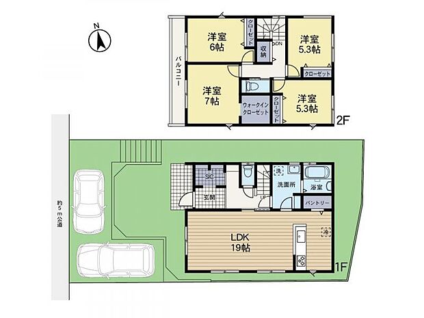 リビング階段が空間のアクセントとなって、お洒落な演出をしてくれます。