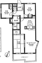 ライオンズマンション高幡不動第二 3LDKの間取り