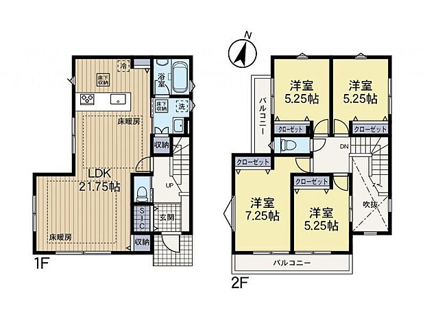 床一面に広がるぬくもり、リビング床暖房が贈る至福の時間。