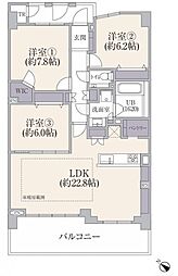 パークフィーネ南大沢4番館 3LDKの間取図画像