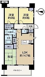 グランシティワンダーマークス 3LDKの間取図画像