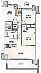 ザ・プレイス八王子 3LDKの間取図画像