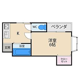 間取図画像 1K