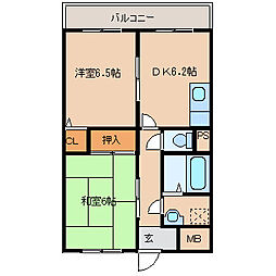 間取図画像 2DK