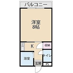 ロータリーマンション萱島西 1Kの間取図画像