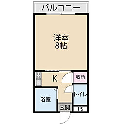 ロータリーマンション萱島西 1Kの間取図画像