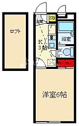 レオパレス池北 1Kの間取図画像