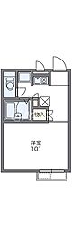 レオパレス友呂岐 1Kの間取図画像
